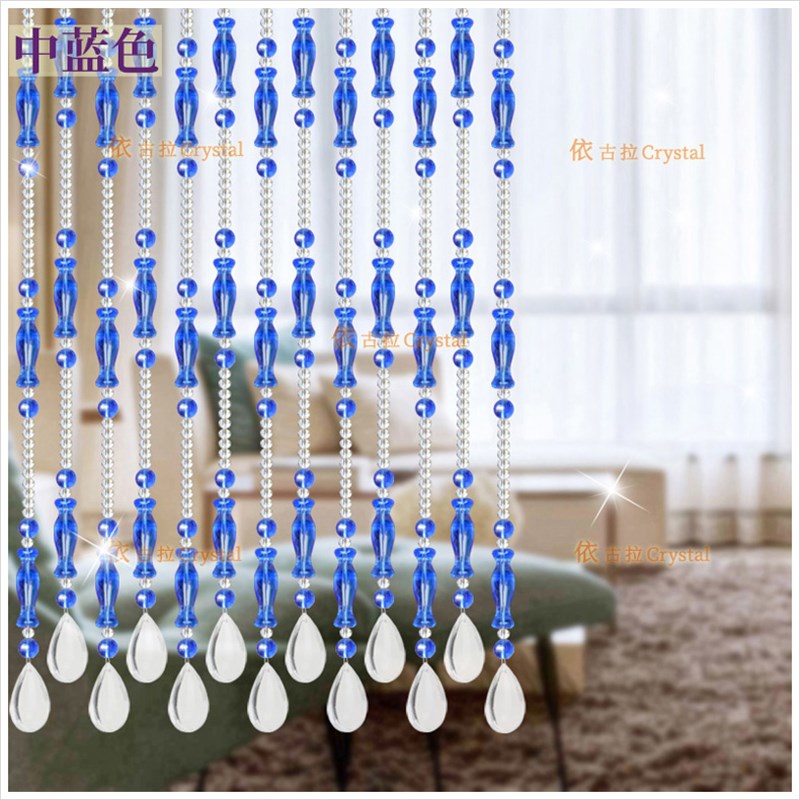 依古拉水晶珠帘隔断门帘玄关卧室客厅屏风装饰挂帘许愿 ??瓶浪