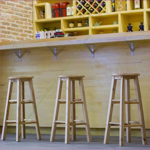 前台圆凳店高脚凳拍照吧台凳家用实木凳北欧咖啡厅酒吧凳桌椅