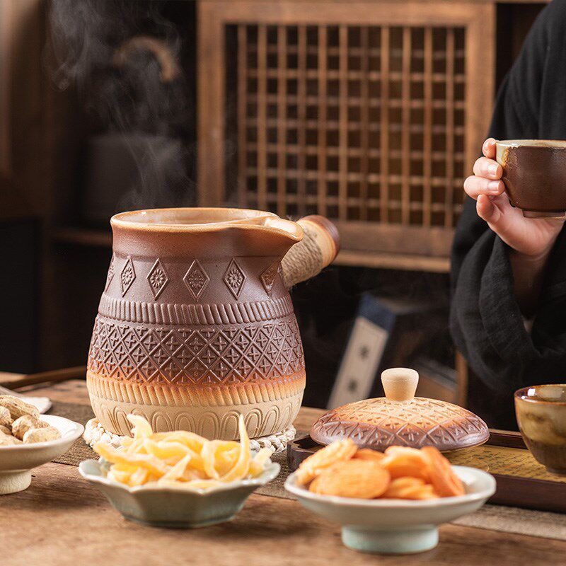 大号可乾烧罐罐煮茶壶带盖子陶罐煮烤奶茶炒茶烧水煮凉茶壶熬汤粥