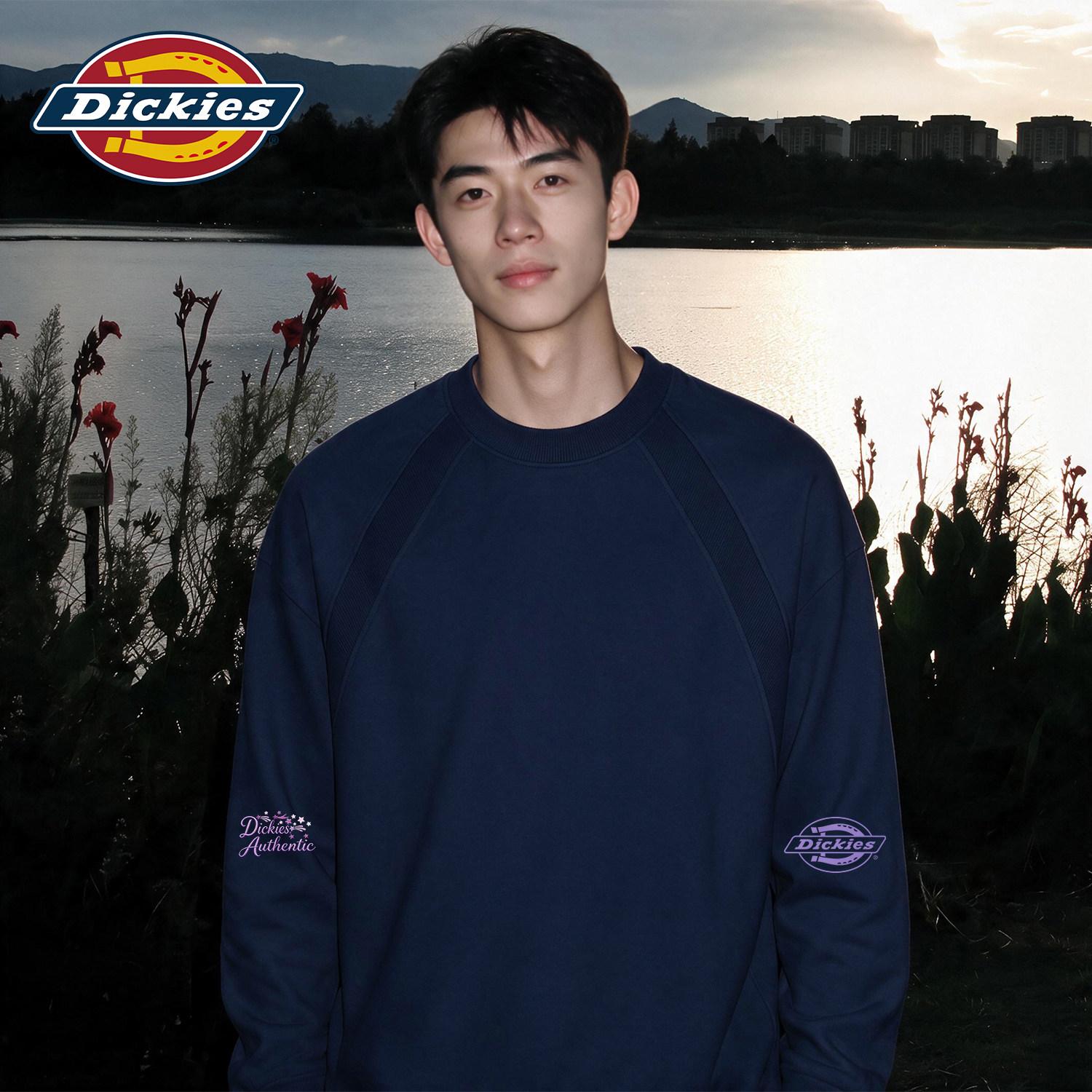 Dickies旗舰店插肩长袖T恤男款