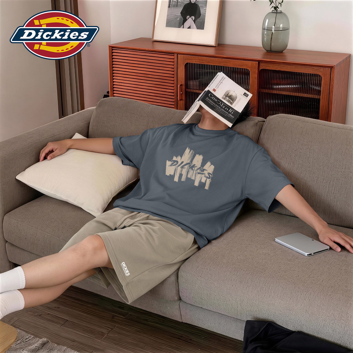 Dickies纯棉T恤短裤两件套男