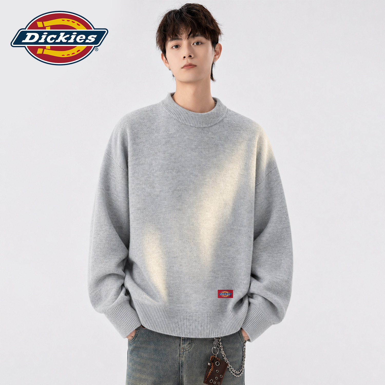 Dickies格雷系内搭毛衣男