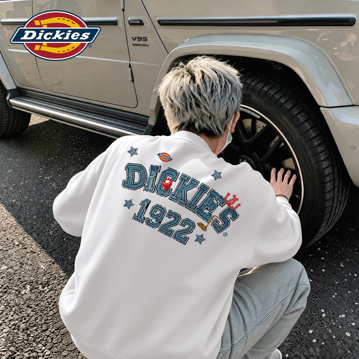 Dickies美式男款复古圆领长袖男