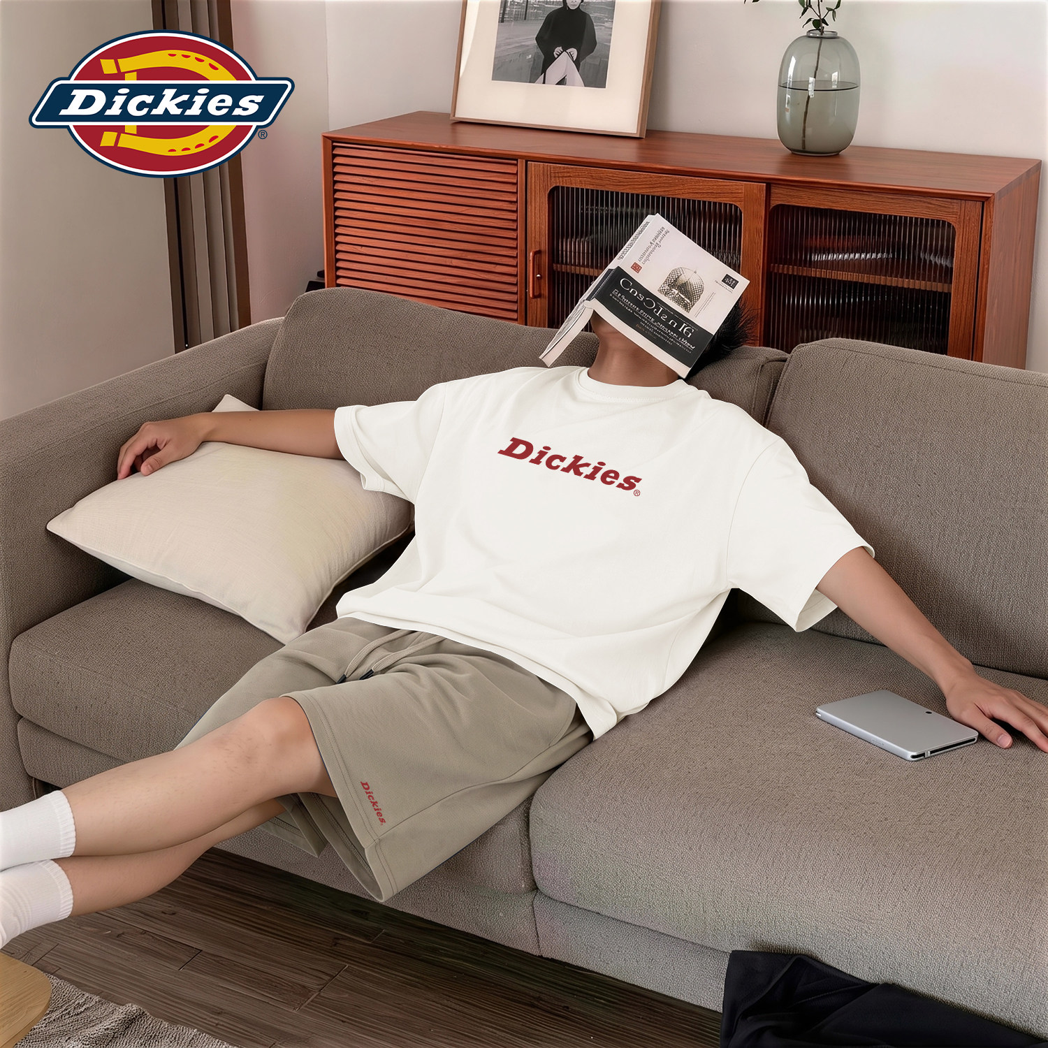 Dickies标语印花短袖短裤套装男