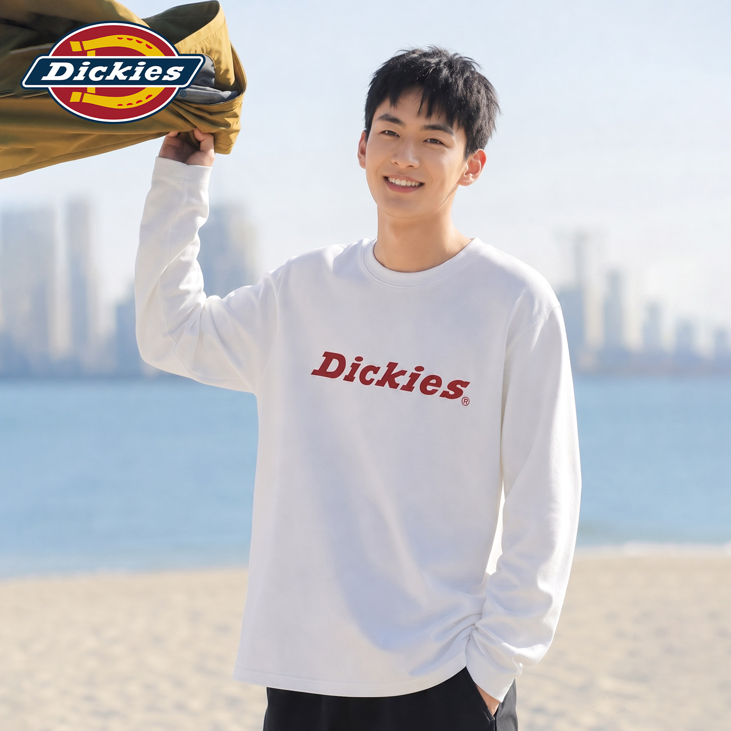Dickies纯棉长袖T恤男2026初秋