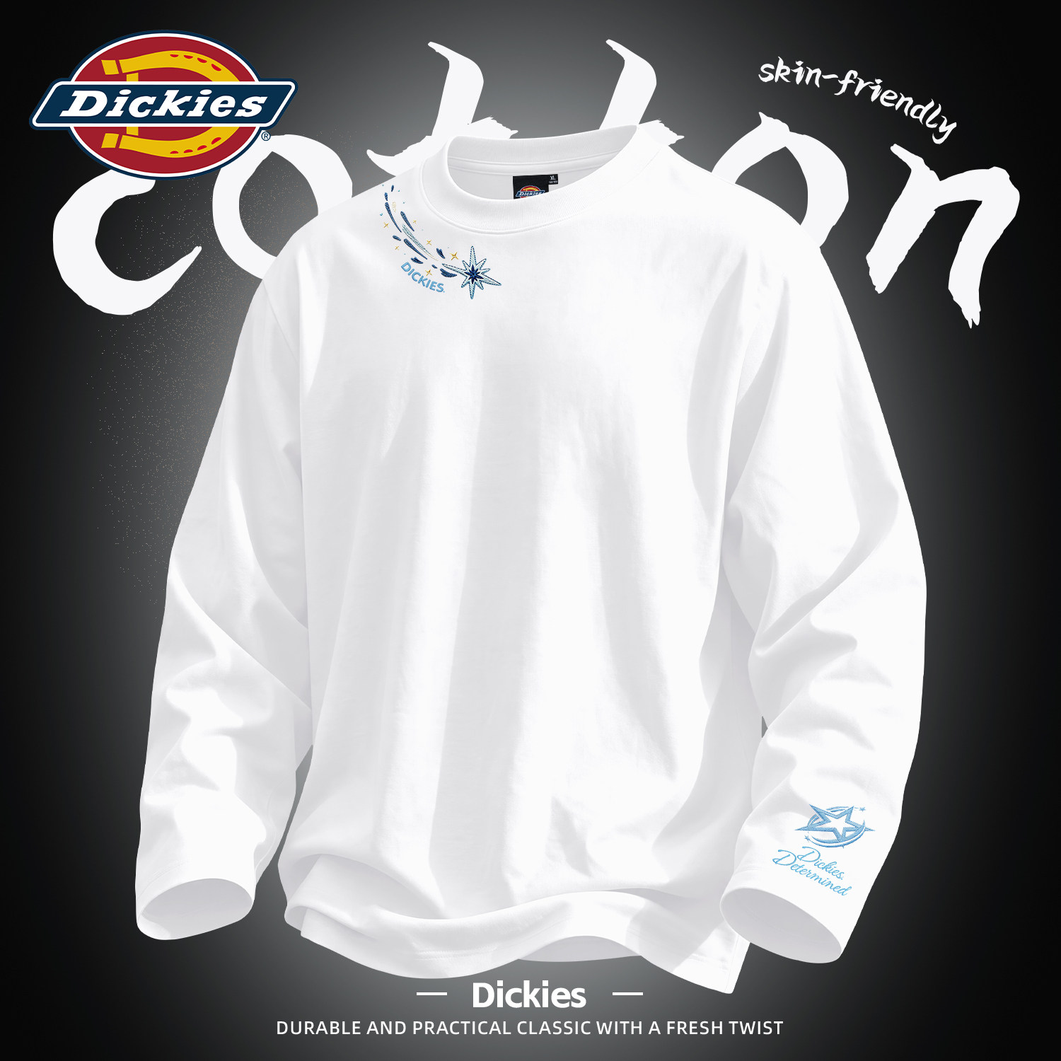 Dickies美式潮牌纯棉长袖体恤男