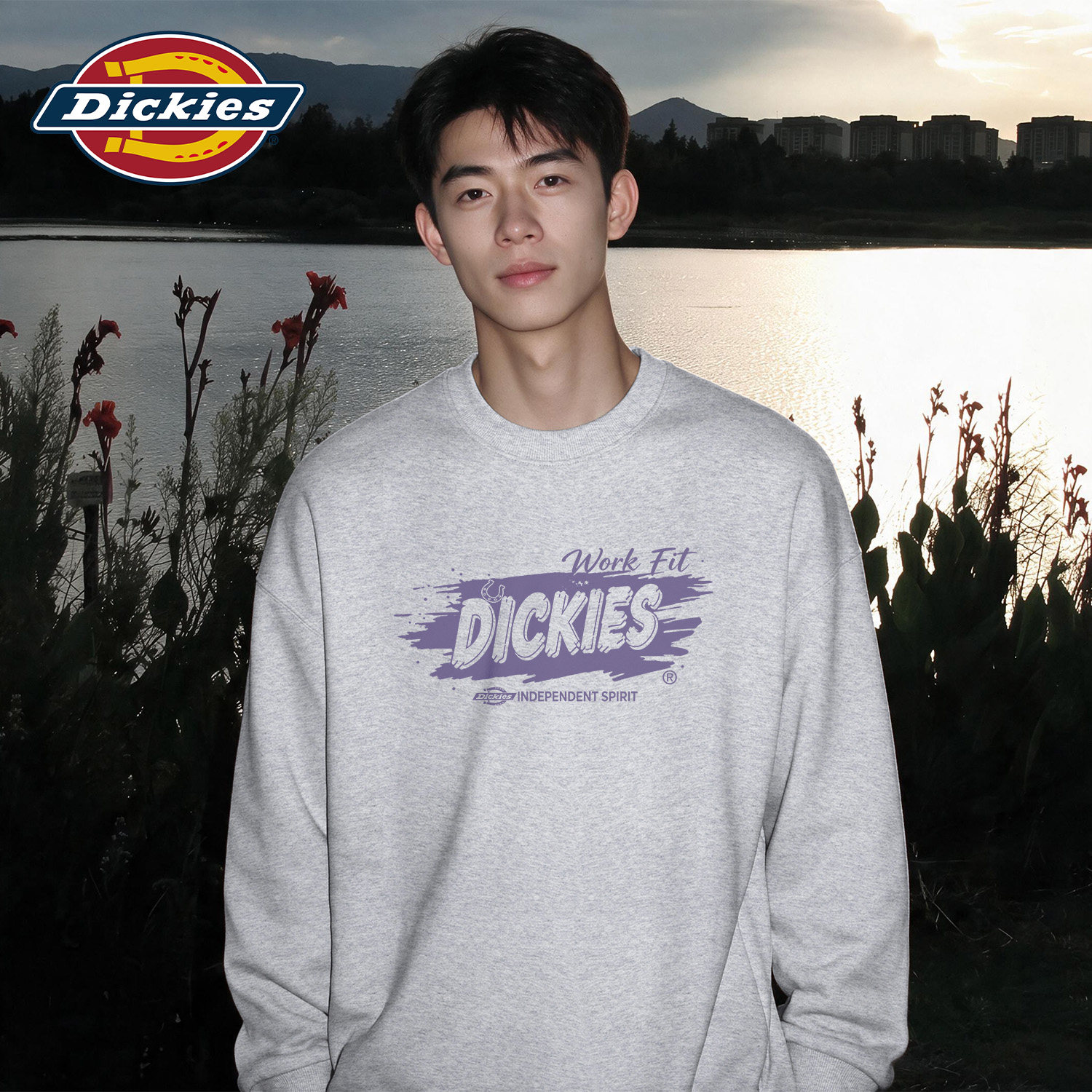 Dickies潮牌圆领卫衣宽松上衣男