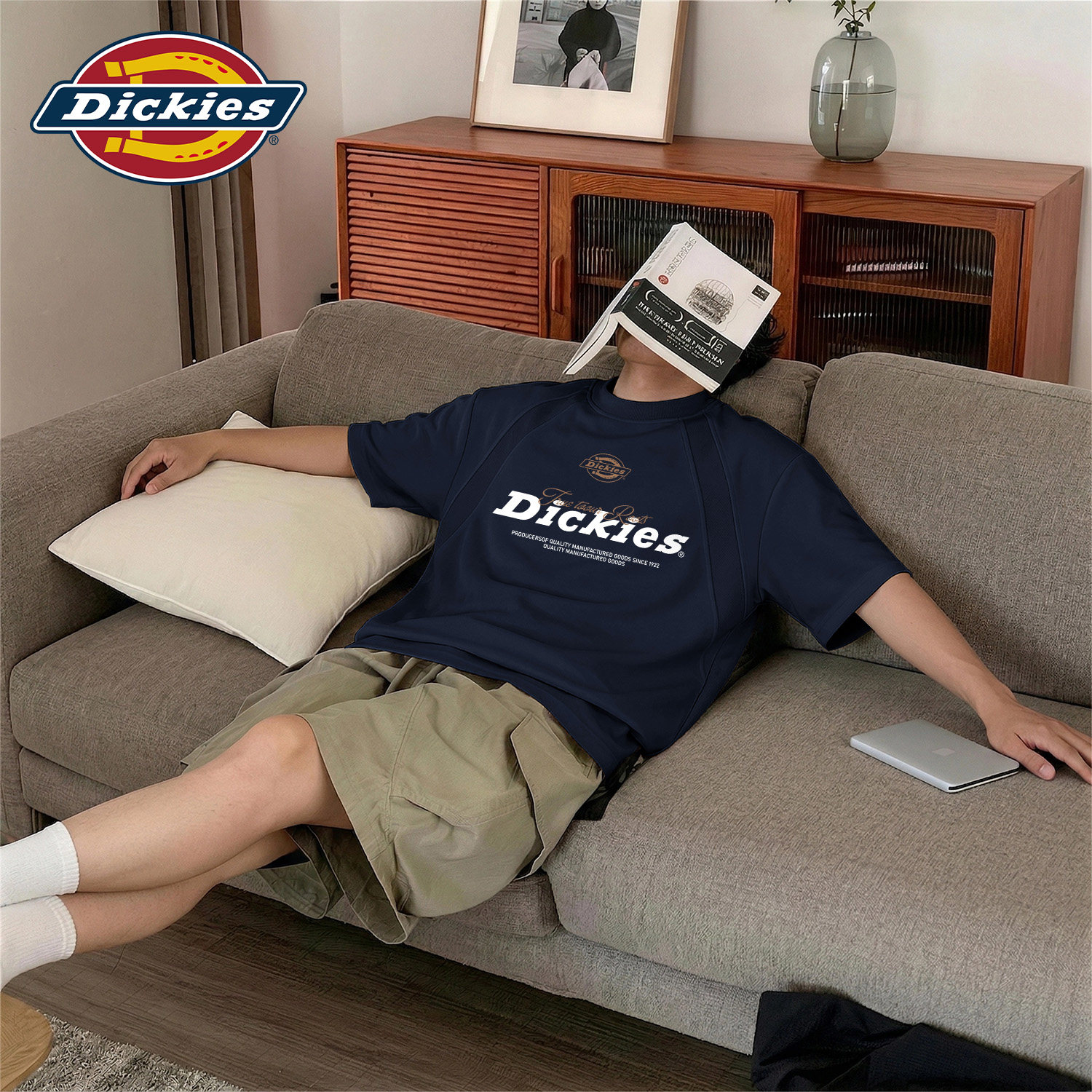 Dickies重磅解构拼接圆领短袖t恤