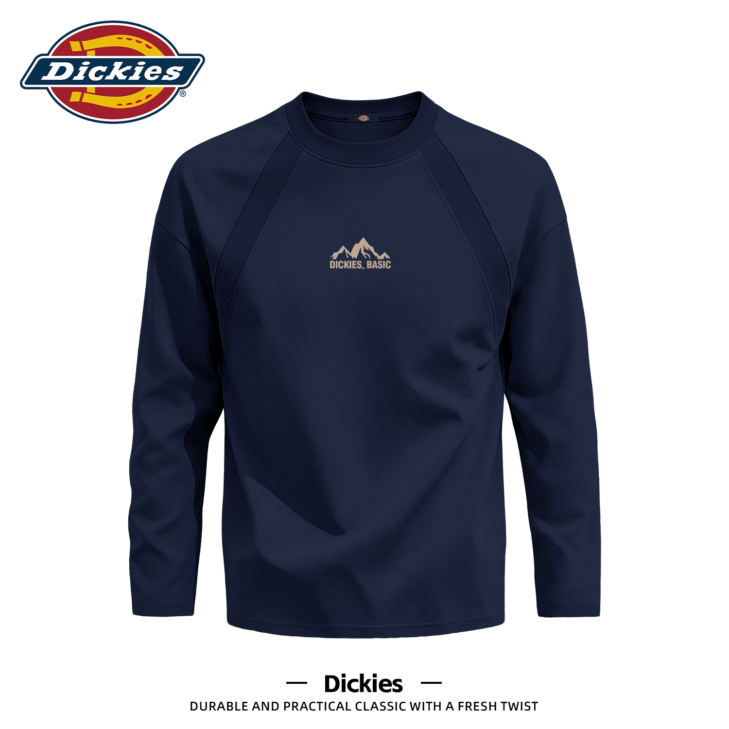 Dickies美式设计感长袖T恤男