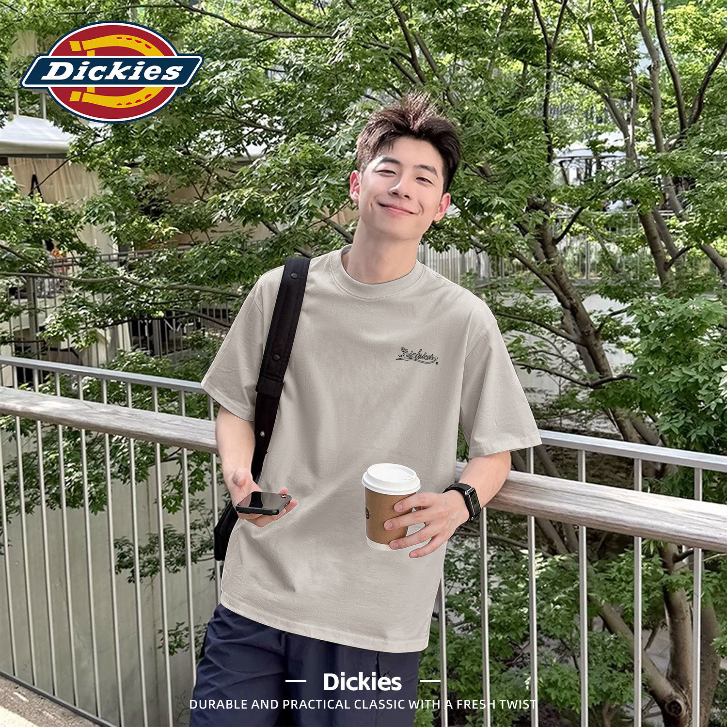 Dickies美式纯棉短袖T恤男款2026夏季新款潮牌大码宽松休闲体恤衫