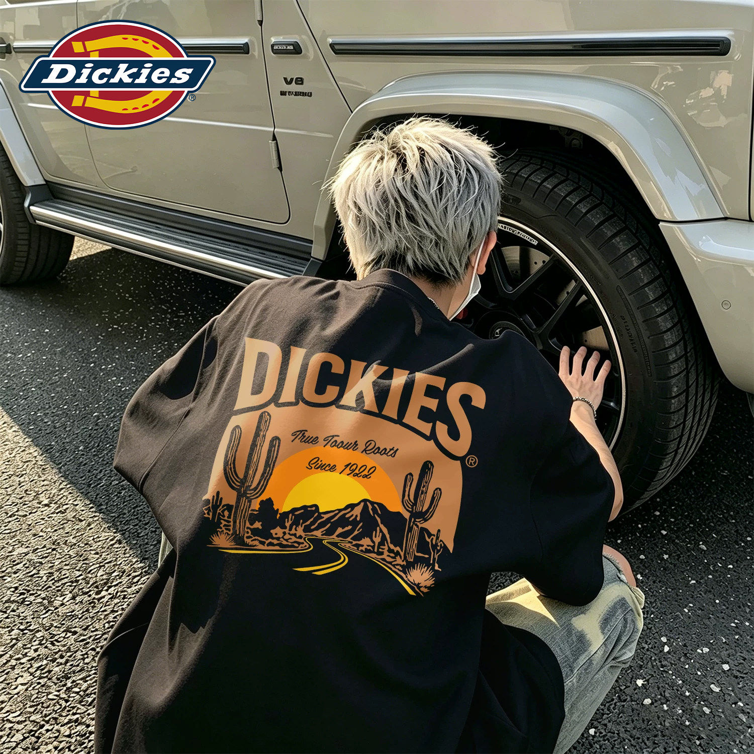 Dickies黑色纯棉短袖T恤2026夏季