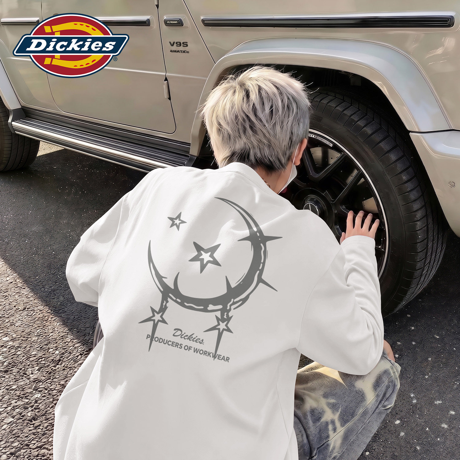 Dickies潮牌男款圆领长袖T恤上衣