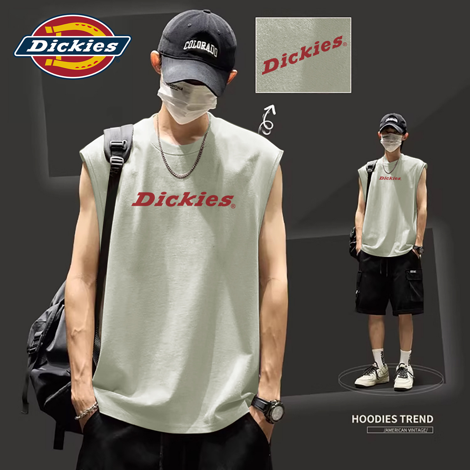 Dickies纯棉运动背心男款