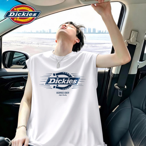 Dickies白色纯棉背心男