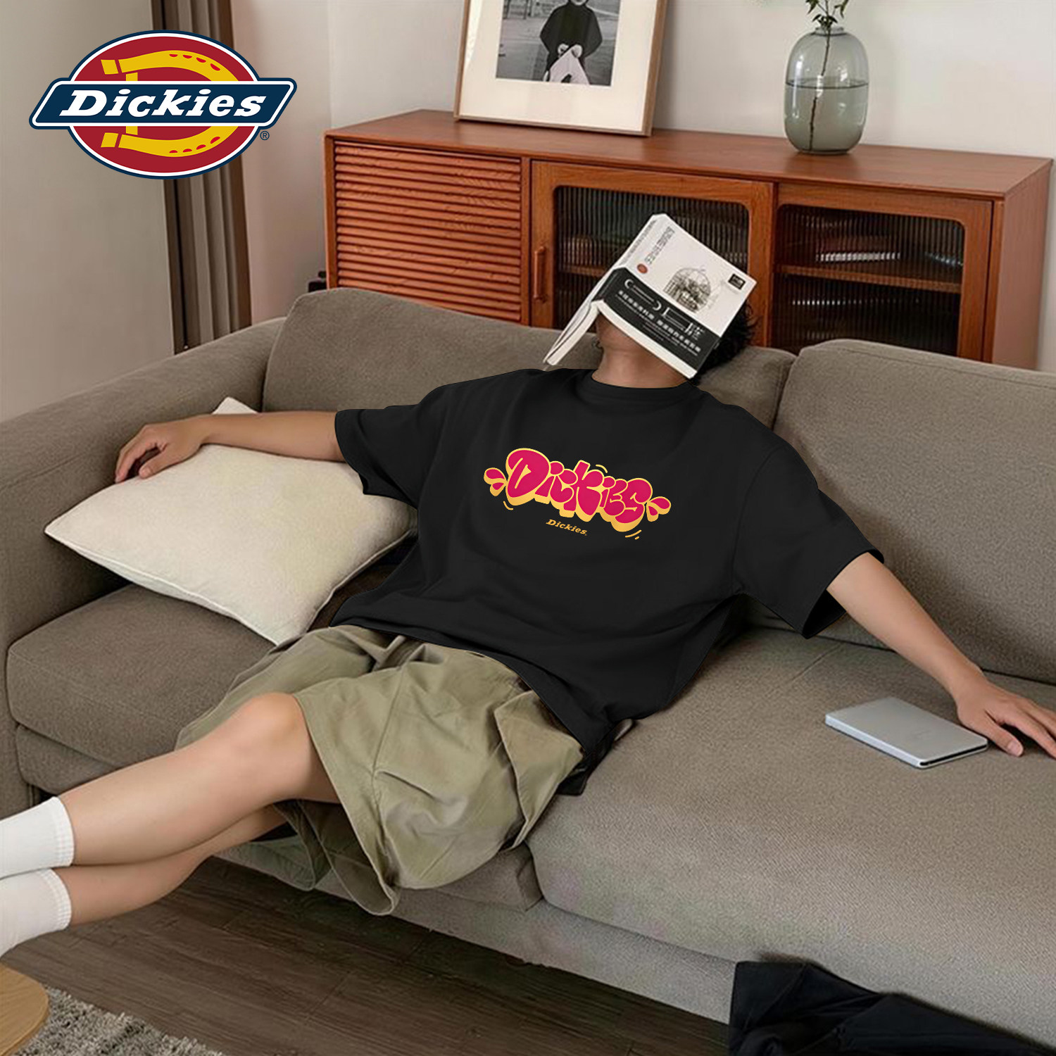 Dickies黑色美式短袖T恤男