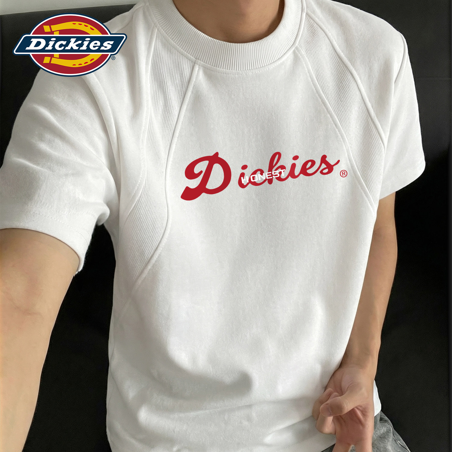 Dickies解构拼接圆领短袖T恤