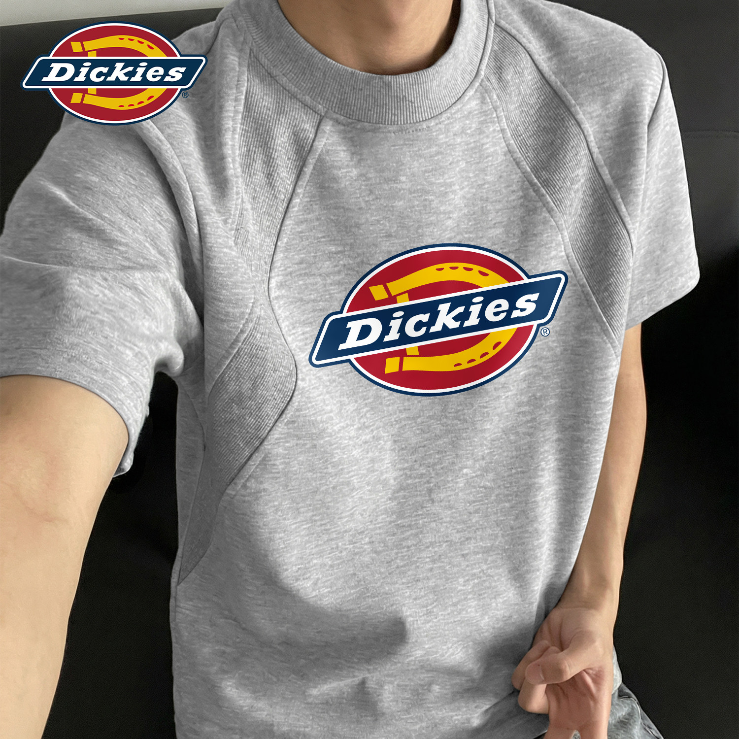 Dickies解构拼接圆领短袖T恤