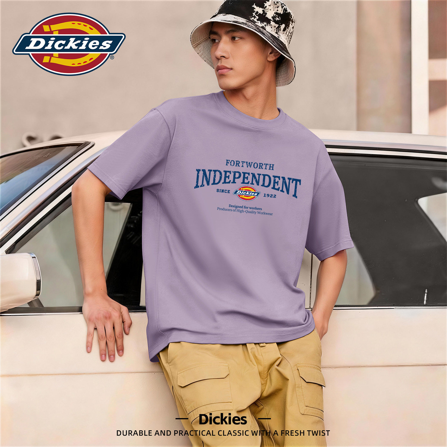 Dickies美式纯棉短袖t恤男生2026新款夏季圆领休闲百搭打底体恤衫