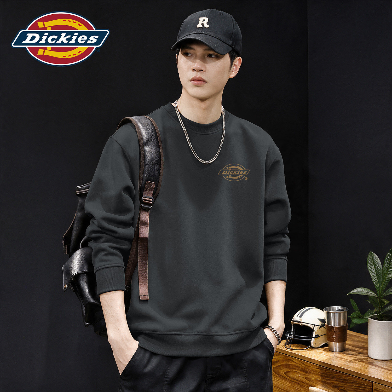 Dickies旗舰店圆领卫衣男