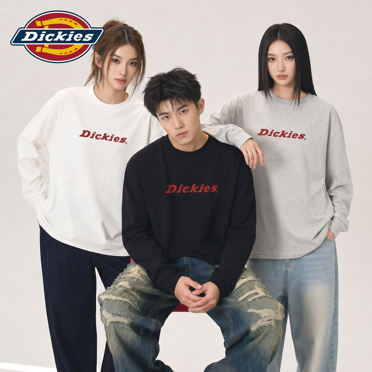 Dickies纯棉长袖T恤男士2026初秋