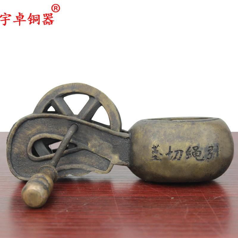 宇卓铜器纯铜墨斗黄铜墨斗龙纹墨斗木工用具工艺品摆件