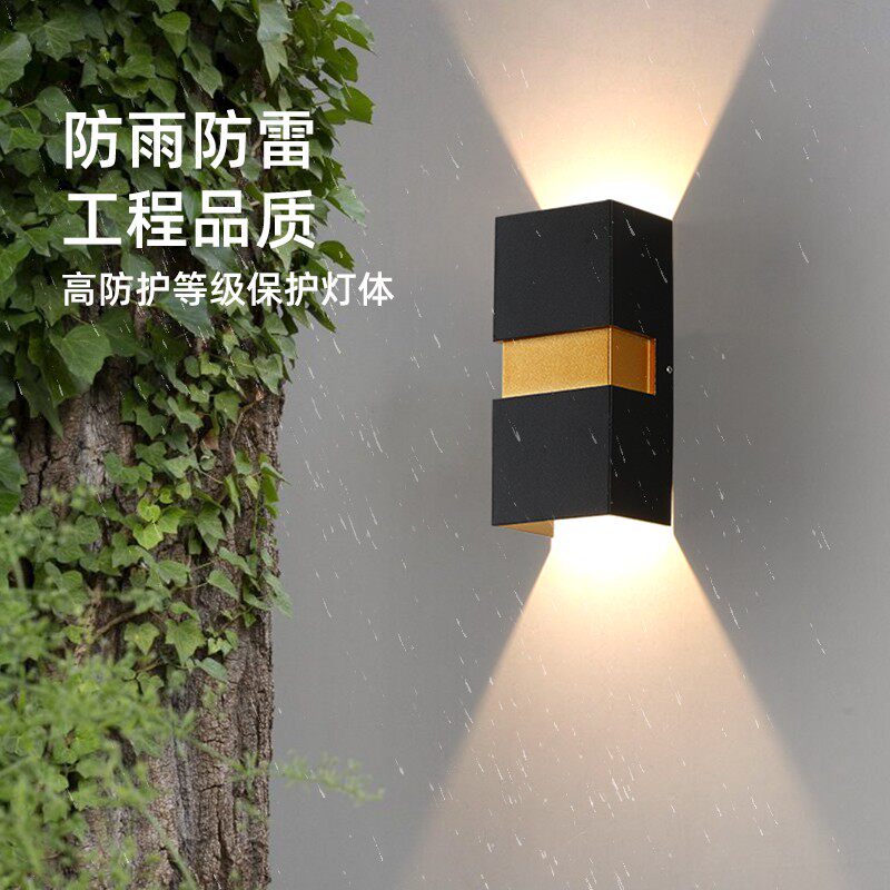 壁灯户外防水led外墙灯室外大门口洗墙灯双头上下照射灯背景墙灯