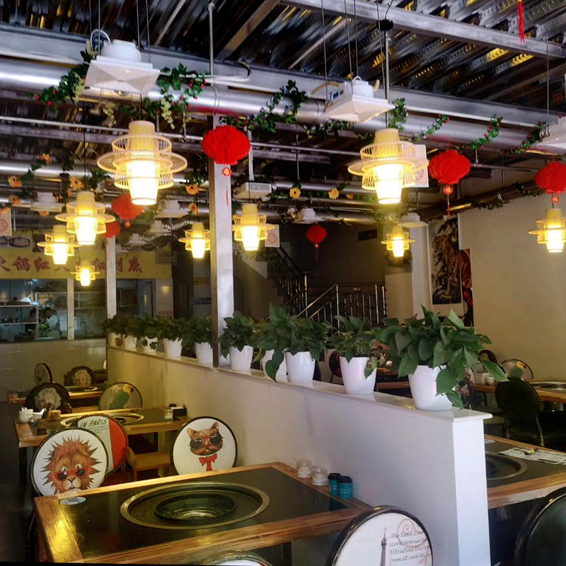 中式吊灯竹艺竹编田园餐厅饭店民宿卧室日式灯笼榻榻米灯具包邮