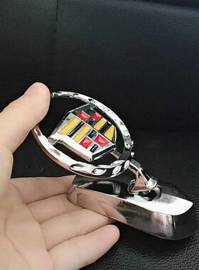 凯迪拉克专用车头立标全新升级车头引擎盖锌合金金属标改装标志