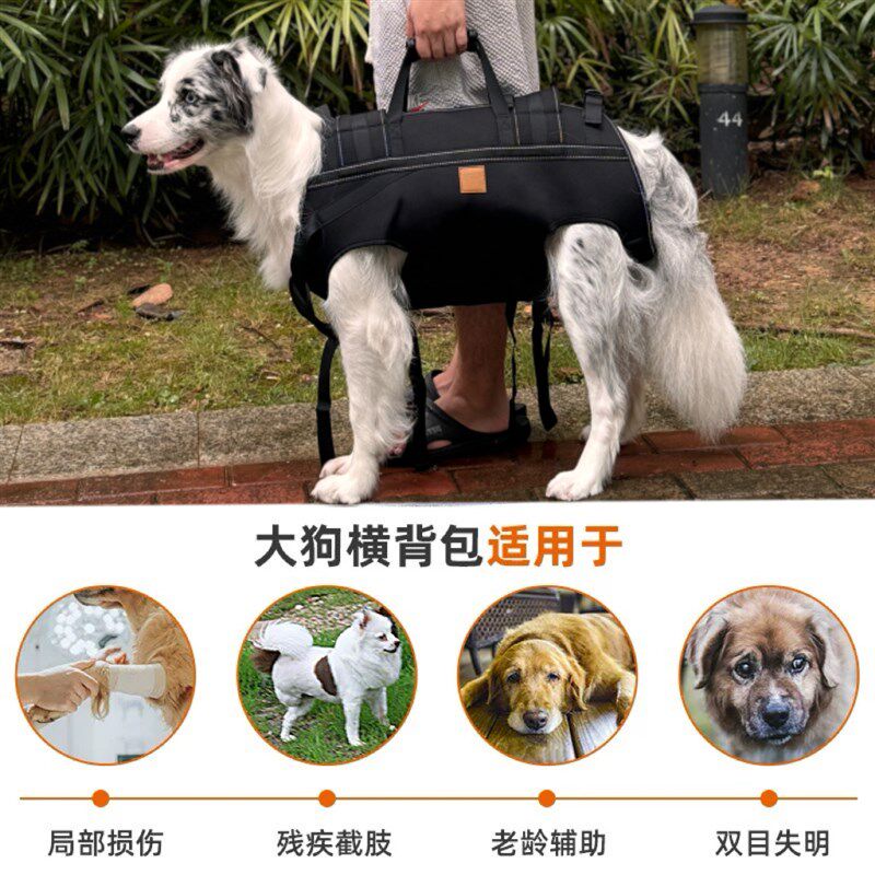 宠物狗狗背包中大型犬多功能户外助行走上下楼担架残疾手提辅助带