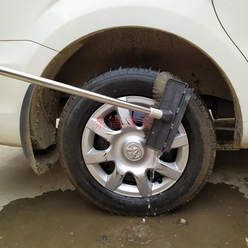 通水洗车刷马鬃软毛冼车伸缩长柄喷水毛刷扫把接水管喷水带水拖把