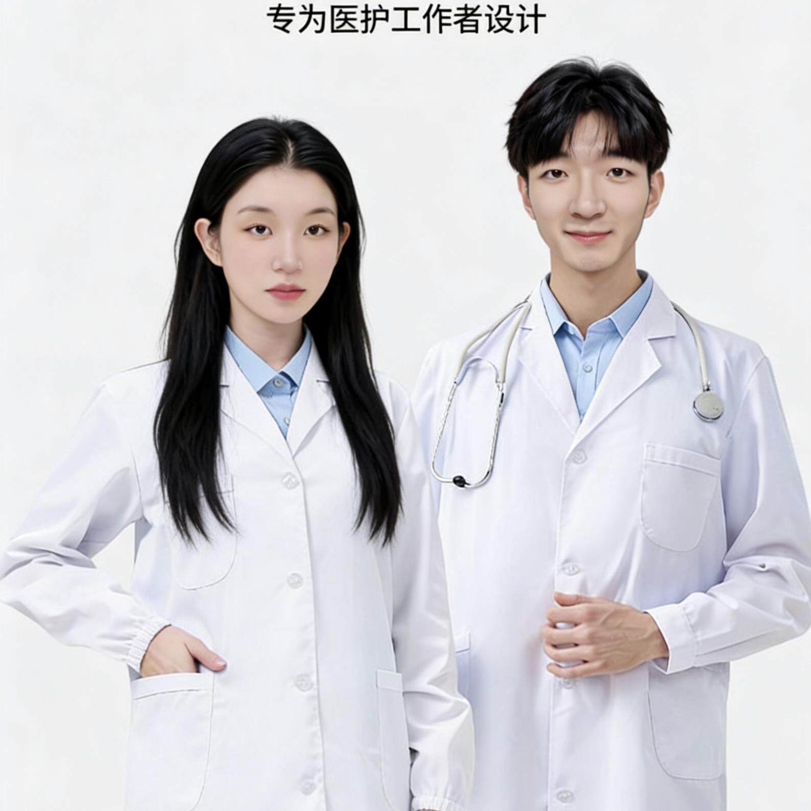 白大褂医生护士工作服男