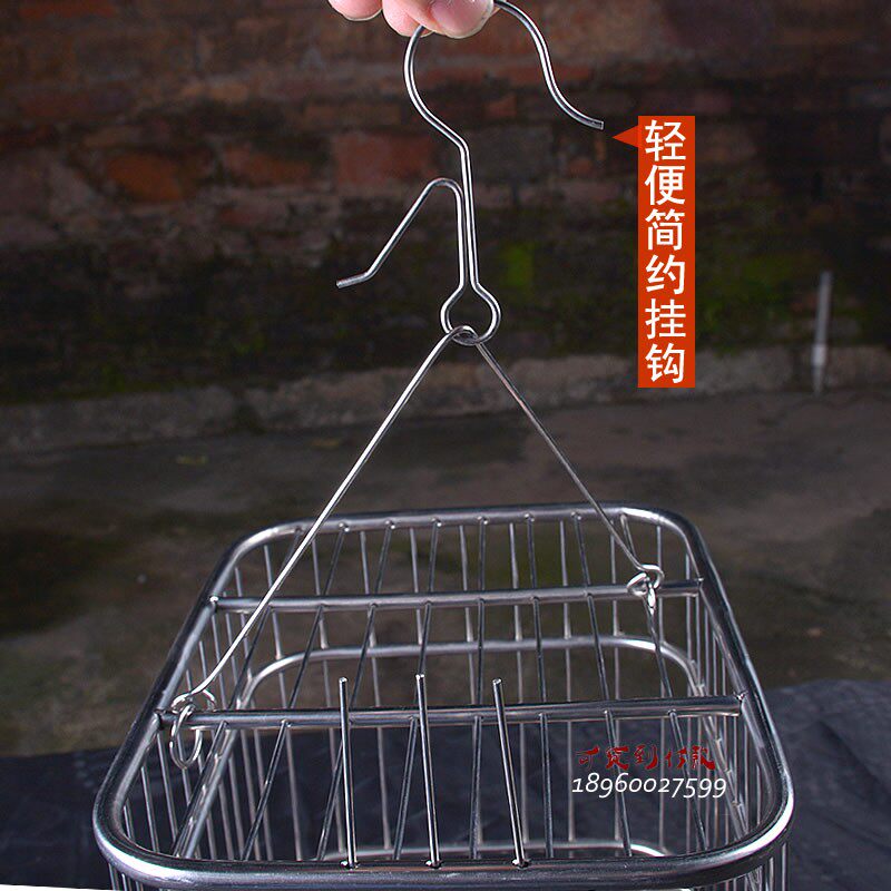 闽笼 不锈钢鸟笼 精致铜嘴笼/蜡嘴笼/四方小鸟笼/非竹鸟笼 带挂钩