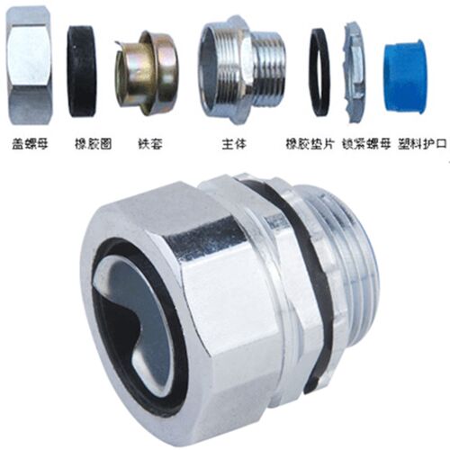 高品质DPJ外丝箱接头 德制PG21/英制NPT3/4接内径20mm金属软管