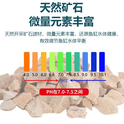 吸氨石鱼缸过滤材料吸氨沸石稳定PH改善净化水质水族用品鱼缸滤材