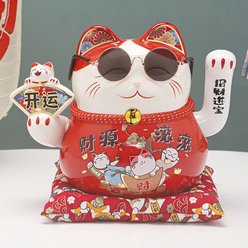 摇手招财猫摆件开业大号店铺收银台前台家居客厅装饰乔迁新居礼品