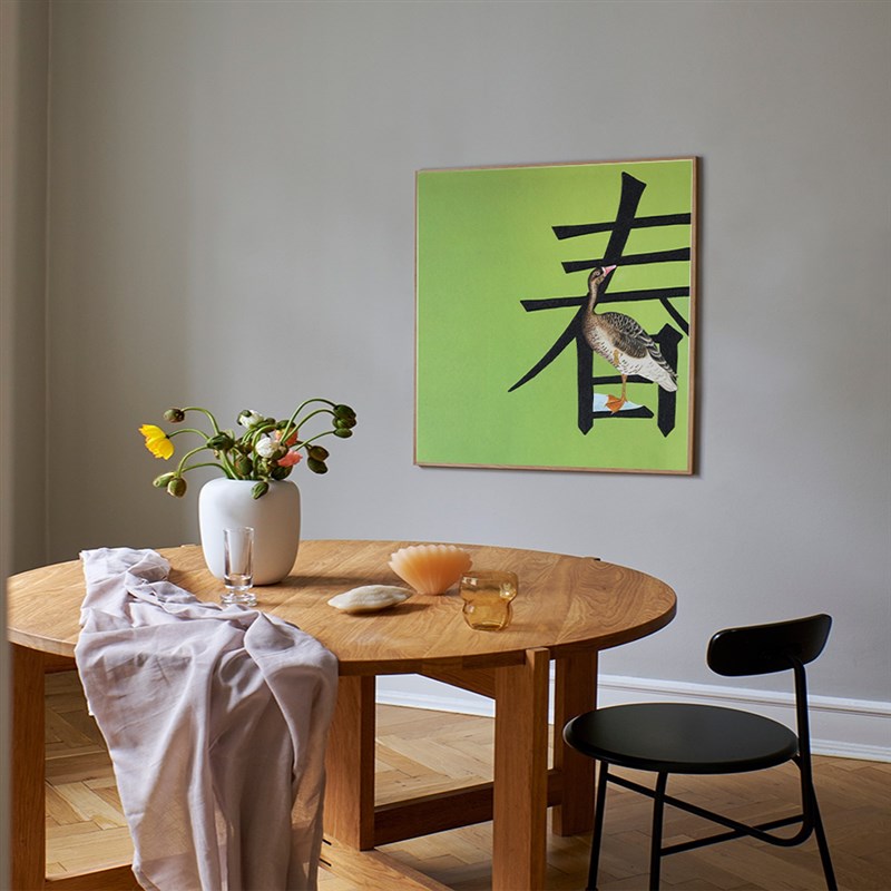 绿春 新中式绿色艺术装饰画玄关餐厅客厅墙挂画玄关柜摆画无框画