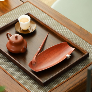 竹制茶则三件套手工禅意实木赏茶荷中式茶勺茶夹功夫茶具茶道配件
