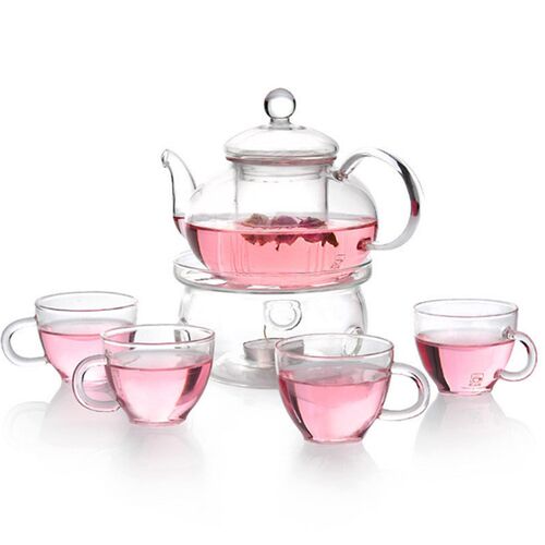 手工高硼硅玻璃茶具 耐热花茶壶功夫茶具 明火电炉适用加厚