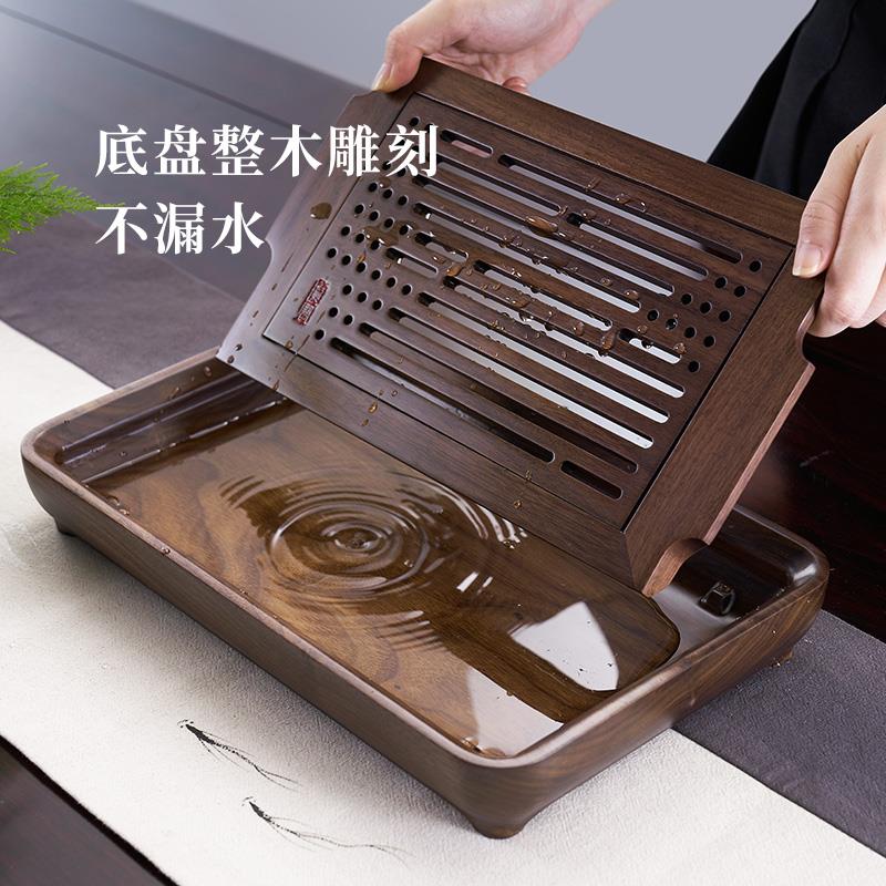 汉唐家用茶盘实木茶托盘功夫茶具套装干泡台茶海旅行便携小型茶台