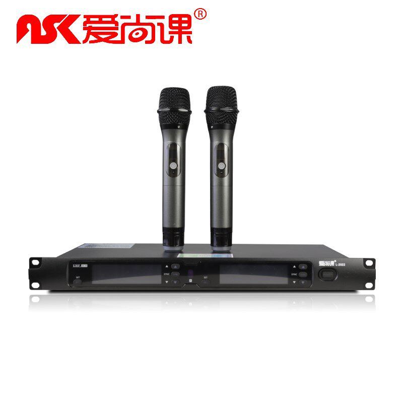 爱尚课 L-2022 U段话筒 家用舞台婚庆KTV 卡啦OK无线麦克风防啸叫