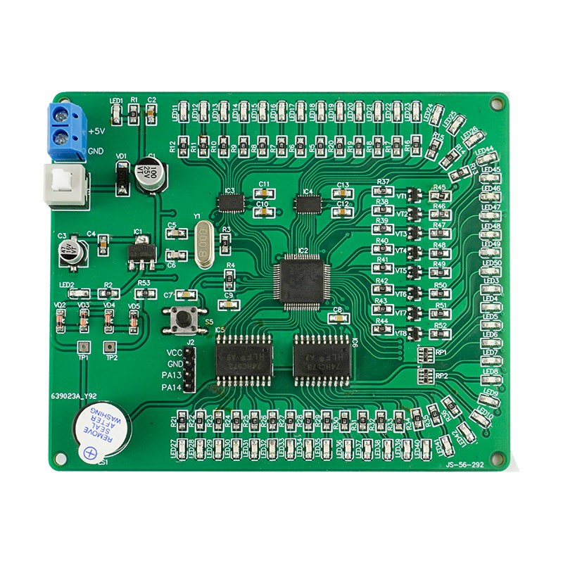 STM32流水灯测试电路 贴片焊接练习板 电子电工技能实训考核散件