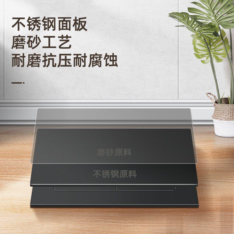 黑色明装地插座隐藏式不锈钢纯平地插明装盒地插地面插座五孔网络