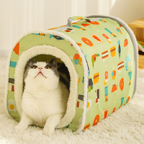 猫窝冬季保暖封闭式秋冬款猫房子狗窝帐篷猫垫子冬天流浪猫窝猫屋