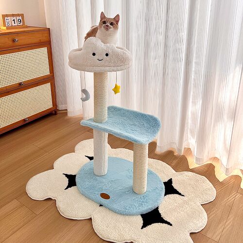 云朵猫爬架一体式休息台薄荷玩具猫窝耐抓猫抓柱猫抓板小型不占地