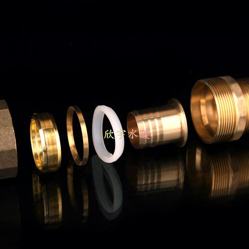 1.2寸-2寸大口径铝塑管铜接头DN40 50铝塑管配件 等径 内外丝直接