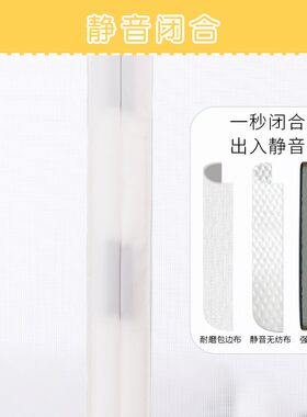 夏季防蚊门帘新款时尚静音闭合磁性软纱门帘沙门子魔术贴卧室自吸