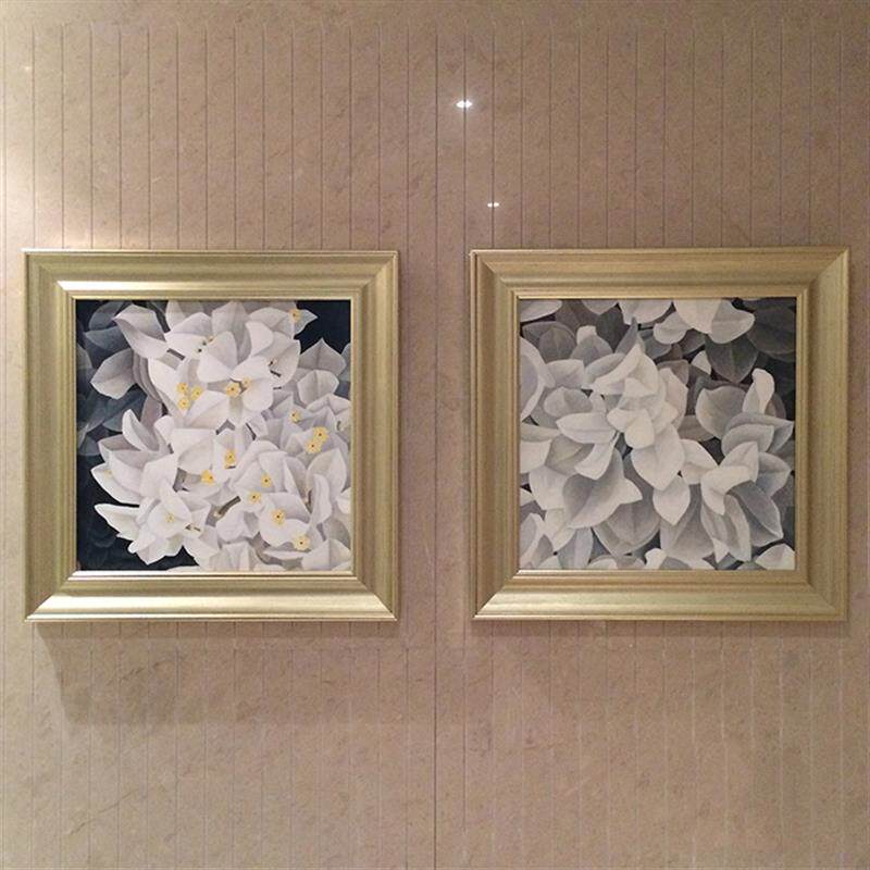 四合艺术手绘花卉卧室床头画装饰画客厅简约沙发背景墙画餐厅挂画