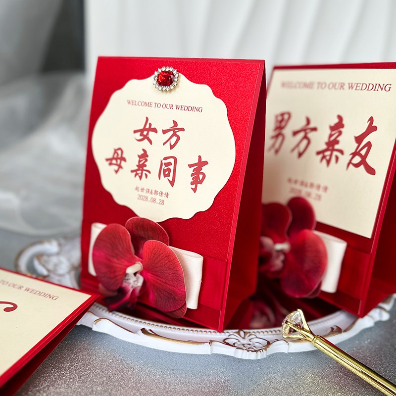 结婚礼桌牌席位卡数字座位立牌定制打印订婚宴婚庆嘉宾客签到台卡图片