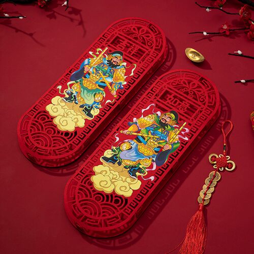 门神门贴2022新年过年大门装饰高档立体春节对联防水防晒家用年画