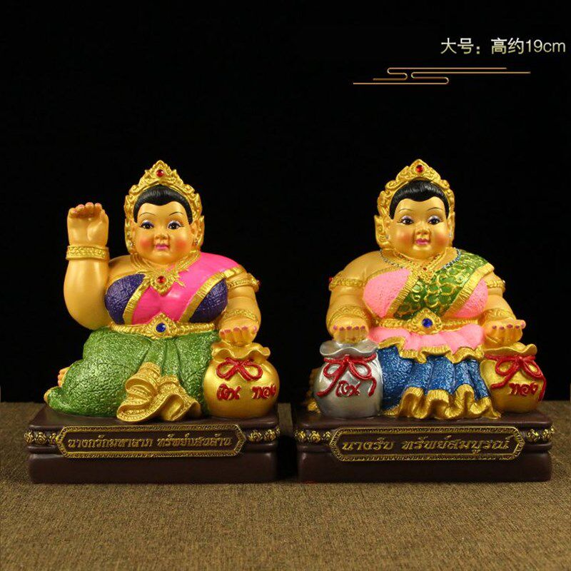 泰国摆件佛像工艺品装饰品玄关女财神电视柜酒柜家居摆件